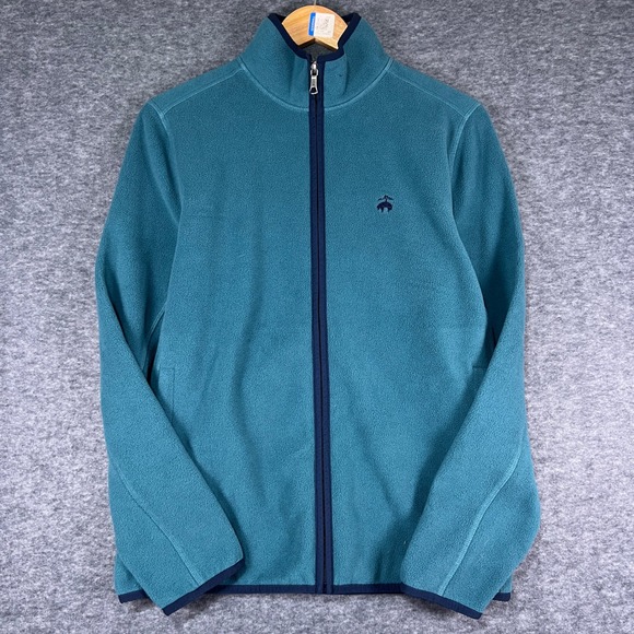 Brooks Brothers Other - Brooks Brothers Fleece Jacket Teal Full Zip Embroidered Logo Casual Outerwear XS
